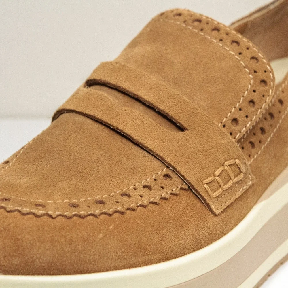 Dolce Vita Tan Platform Loafers - Picture 6 of 9